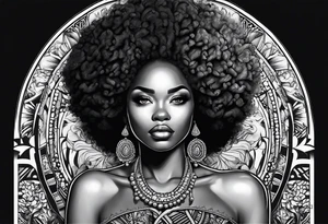 Afro art tattoo idea