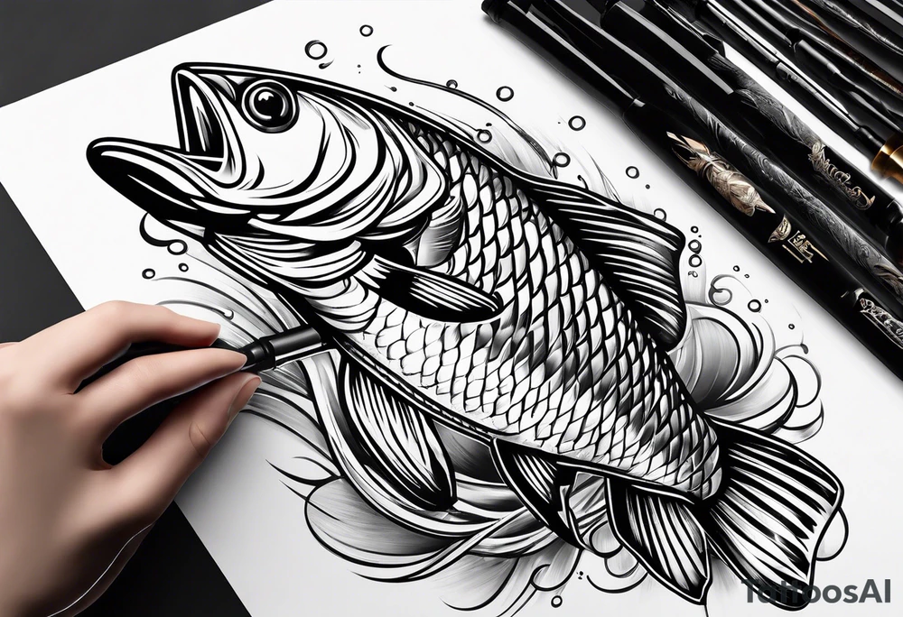 Fishing tattoo idea