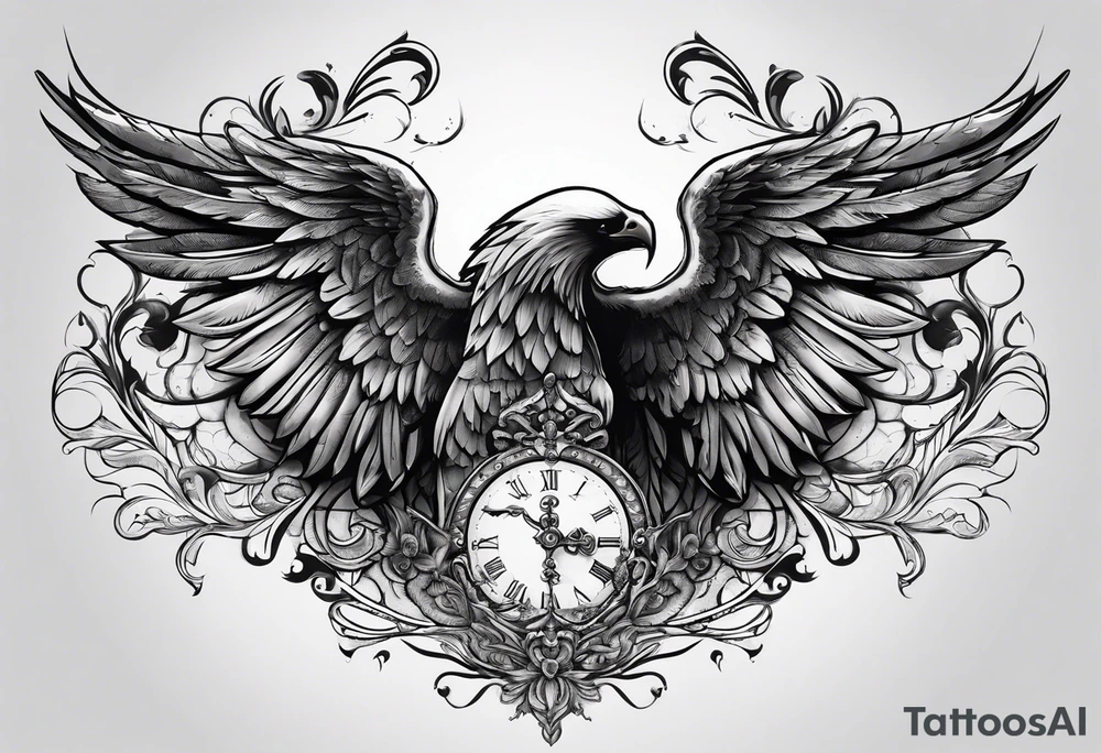 half angel half death wings open tattoo idea