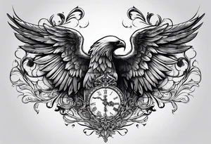 half angel half death wings open tattoo idea
