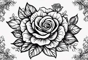 Tudor rose cygel tattoo idea