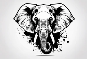 Angry elephant tattoo idea