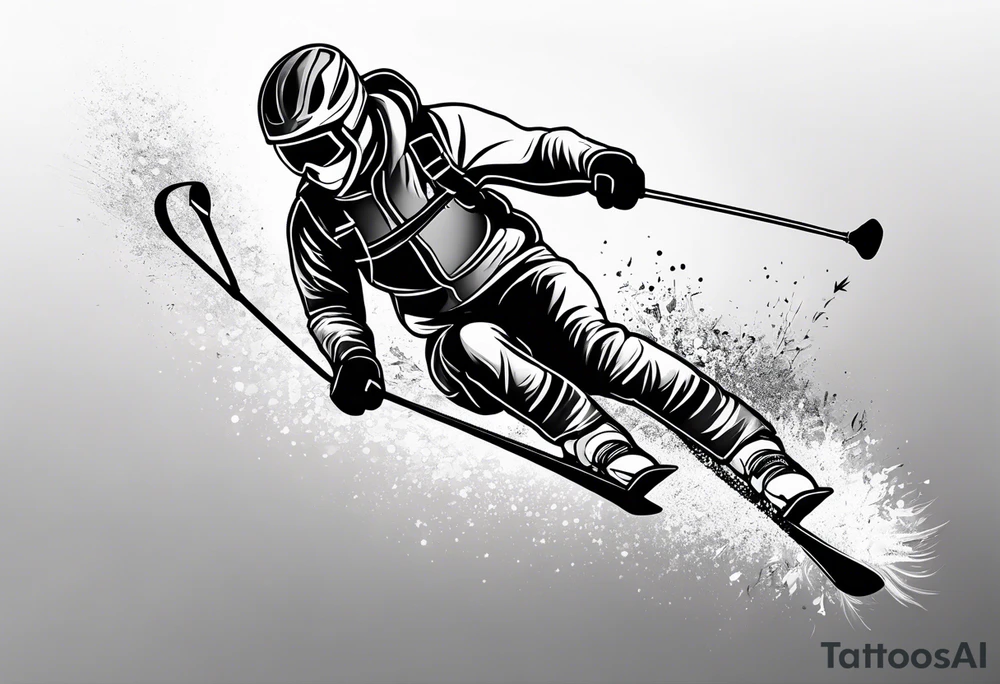 Skier tattoo idea