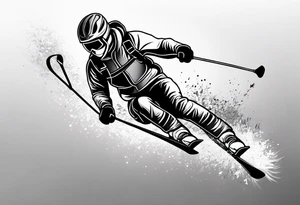 Skier tattoo idea