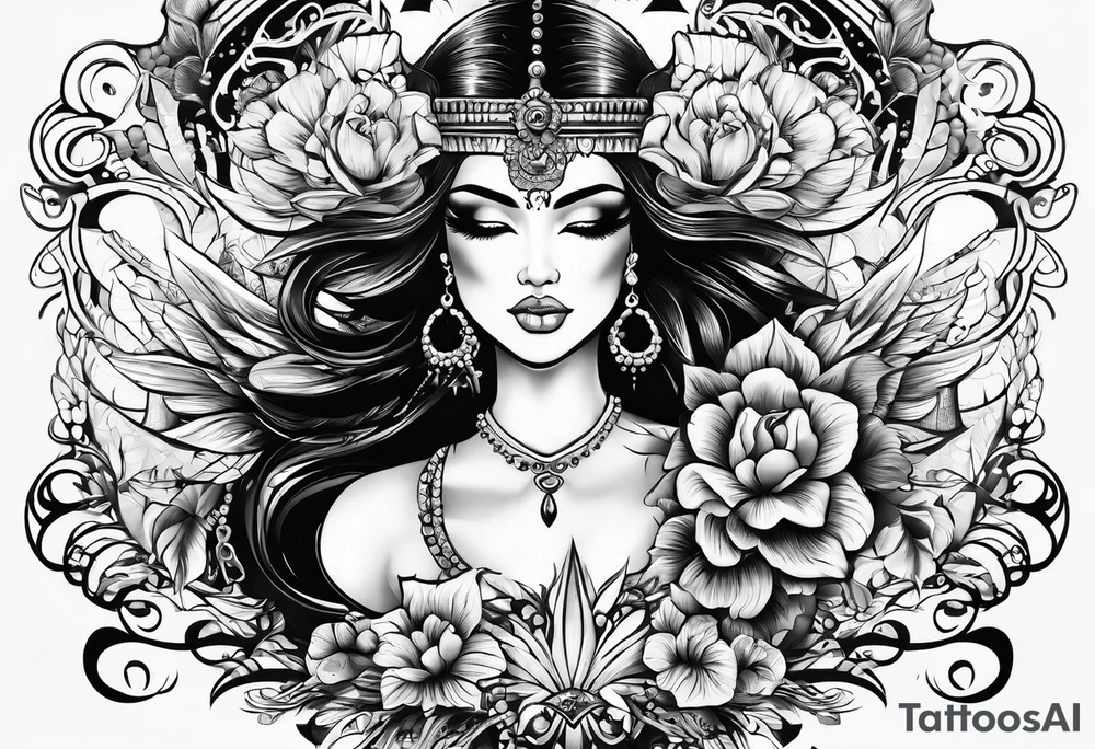 Nome Cleo e Carlos de forma criativa tattoo idea