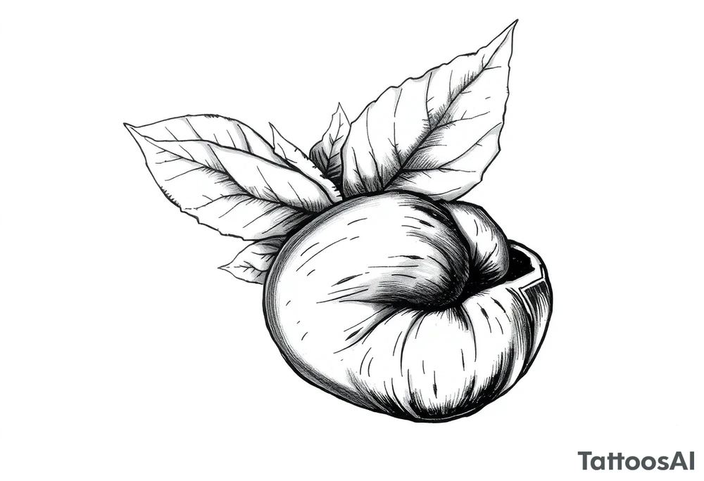 A hazelnut with leave tattoo idea
