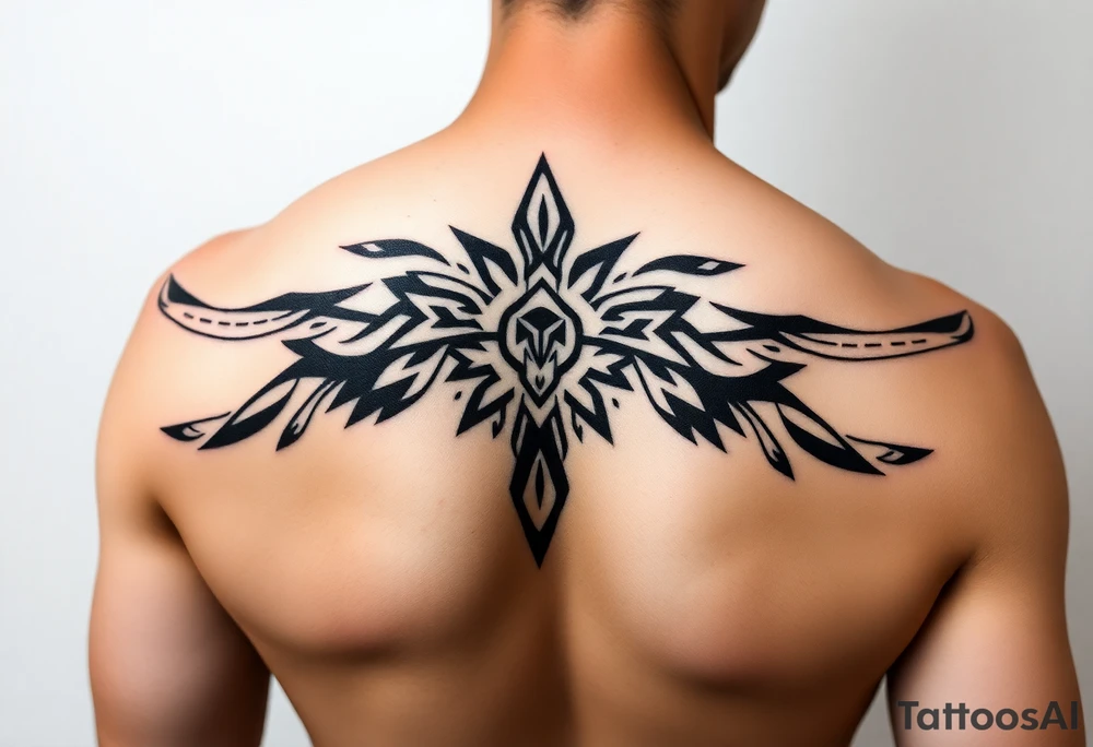 Native cherokee tribal for shoulder tattoo idea