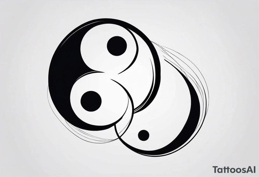 Long tattoo of yin yang on forearm tattoo idea