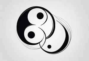 Long tattoo of yin yang on forearm tattoo idea