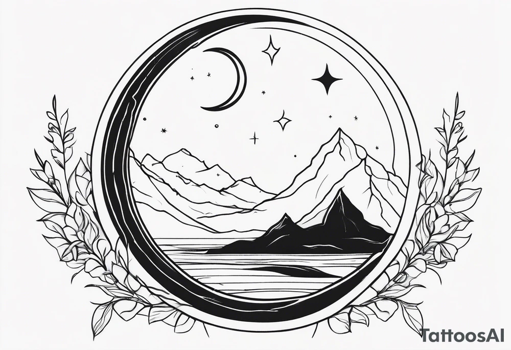 sacred moon tattoo idea