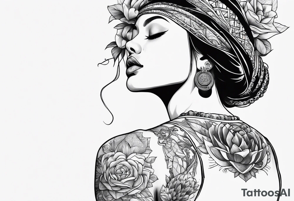 A meditating rap star tattoo idea