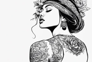 A meditating rap star tattoo idea