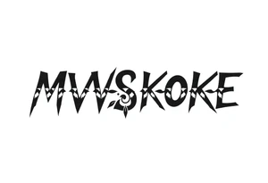 The word “MVSKOKE” shaded with Native American pattern tattoo idea