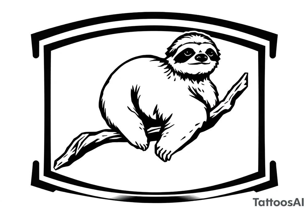 sloth tattoo idea