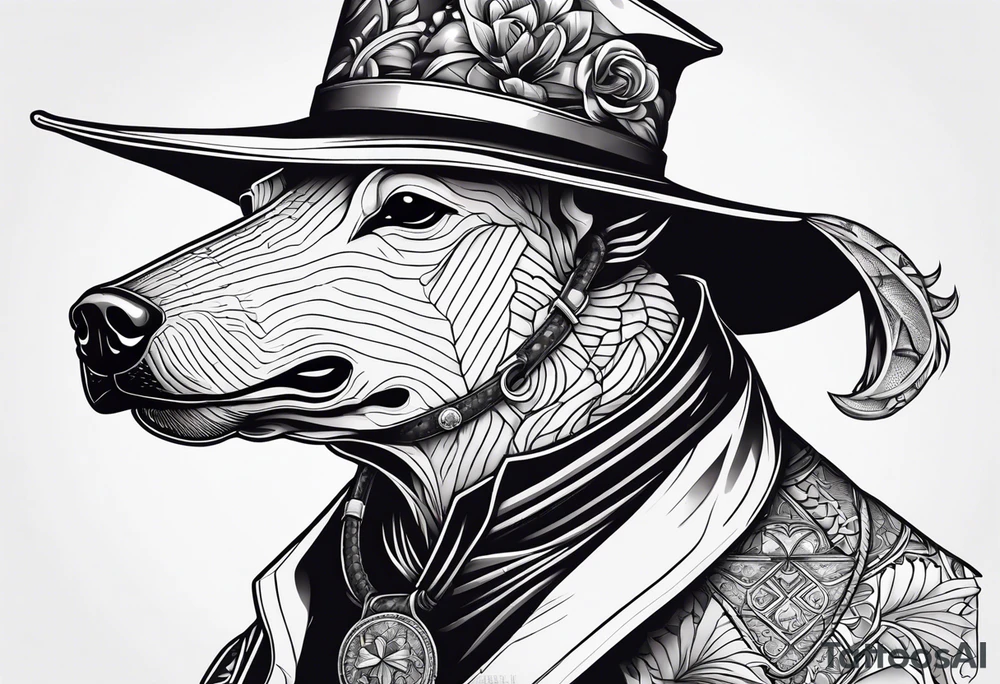plague doctor, boar, bull, pitbull, snake tattoo idea