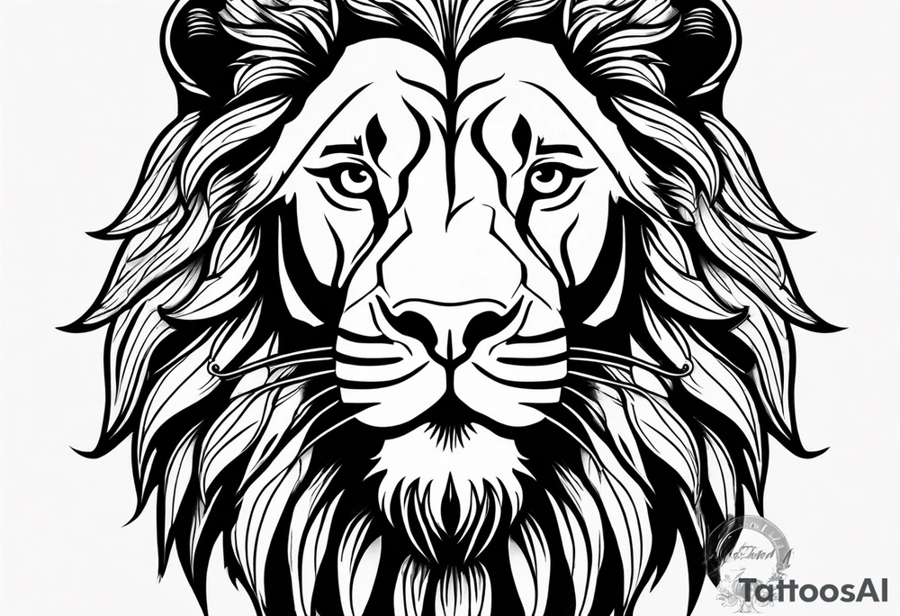 gothic lion tattoo idea