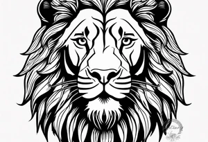 gothic lion tattoo idea