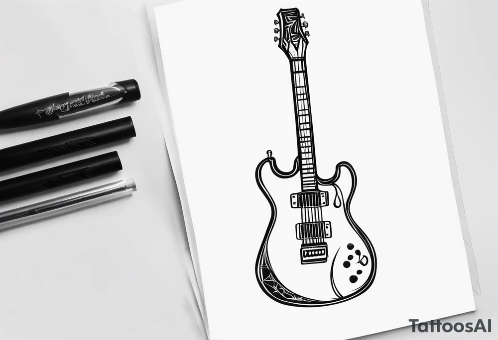 Eléctric guitar sound tattoo idea
