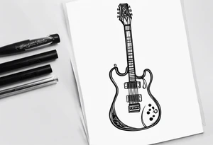Eléctric guitar sound tattoo idea