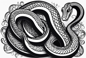 Black mamba snake tattoo idea