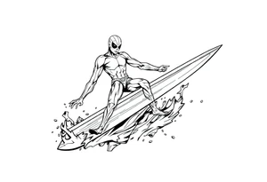 Silver Surfer comic accurate tattoo idea