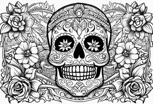 Mexico day of dead tattoo idea