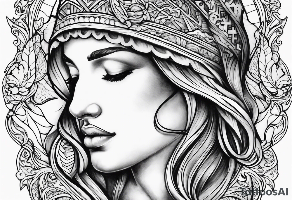 Flowing scripture tattoo idea