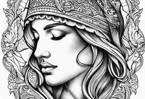 Flowing scripture tattoo idea