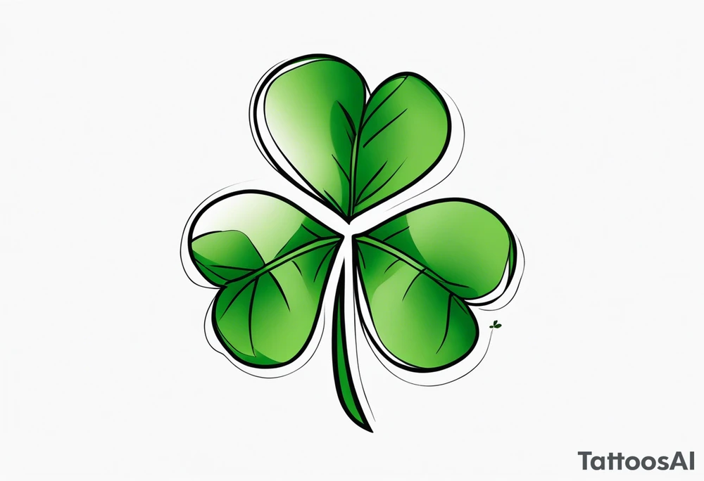 3 leaf clover with letters G T and JK in each leaf tattoo idea