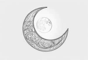 Moon tattoo idea