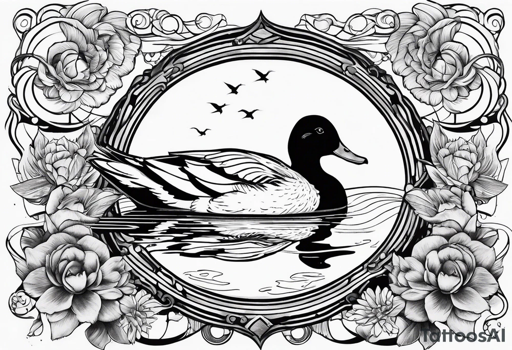 detetive com um pato tattoo idea