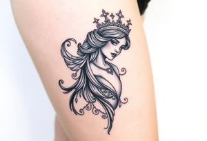 Black queen tattoo idea