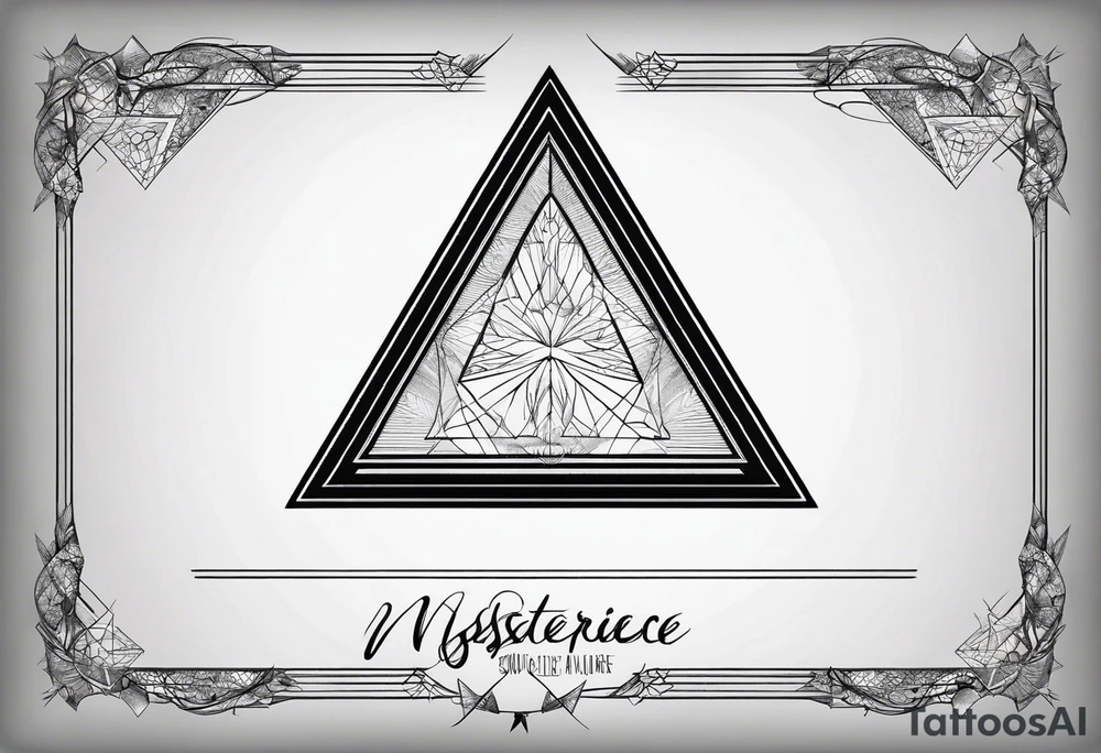 A triangle with nothing inside of it very simple, just 5 lines tattoo idea A triangle with nothing inside of it very simple, just 5 lines tattoo idea