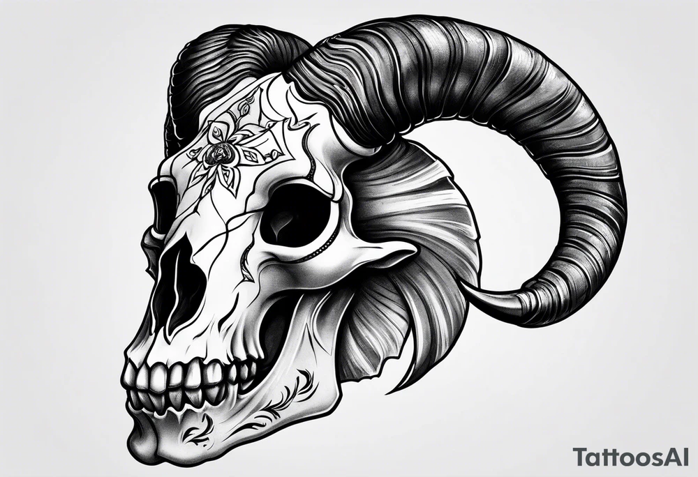 Goat skull. tattoo idea