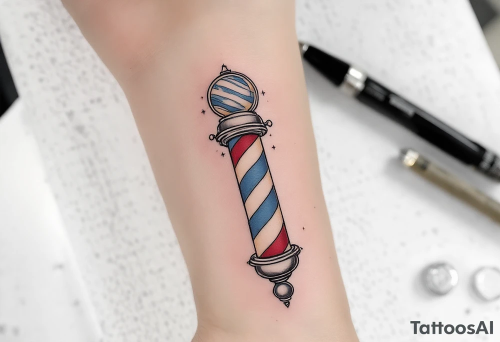 Barber pole 
           THIS IS MY LIFE tattoo idea