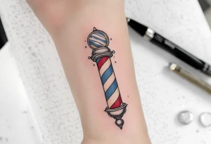 Barber pole 
           THIS IS MY LIFE tattoo idea