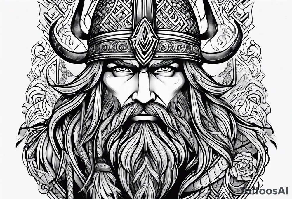 viking hunter tattoo idea