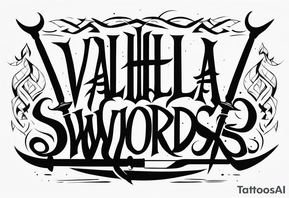 Valhalla swords tribe tattoo idea