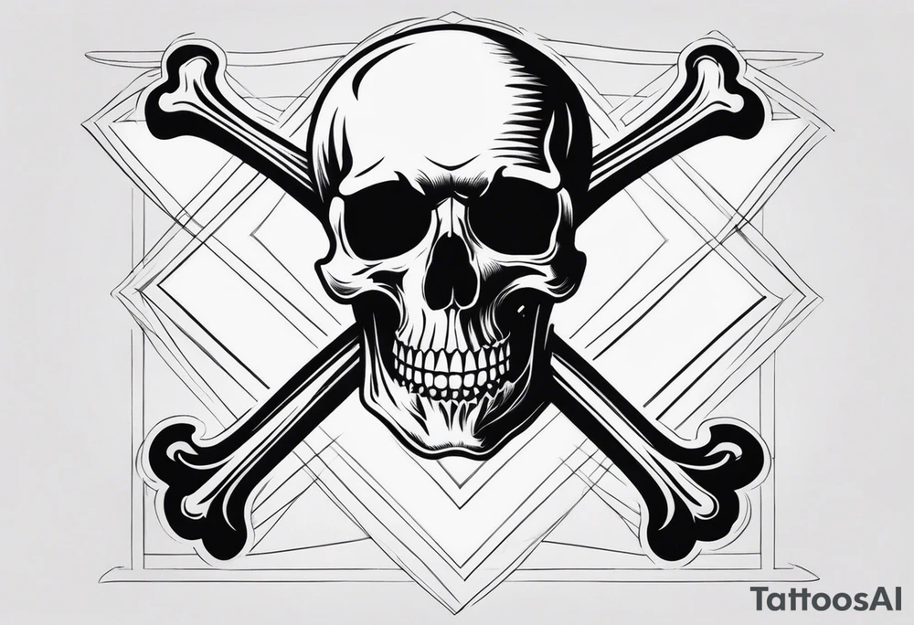 Skull and cross bones tattoo idea