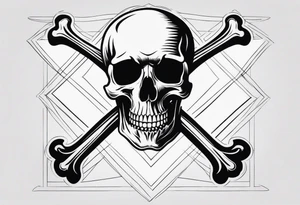 Skull and cross bones tattoo idea
