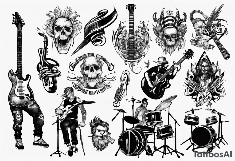 music band tattoo idea