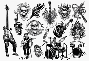 music band tattoo idea