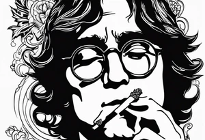 john lennon smoking cigarette tattoo idea