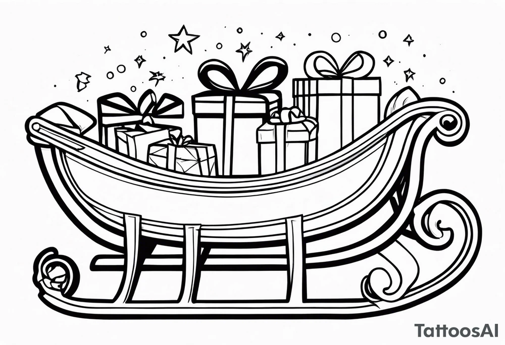 Sleigh Full of Gifts tattoo idea