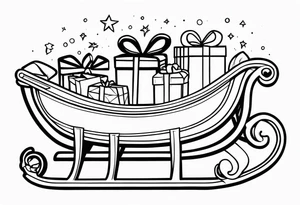 Sleigh Full of Gifts tattoo idea