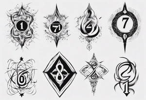 Merge in one the number 7, 11 and INFINITE SYMBOL tattoo idea