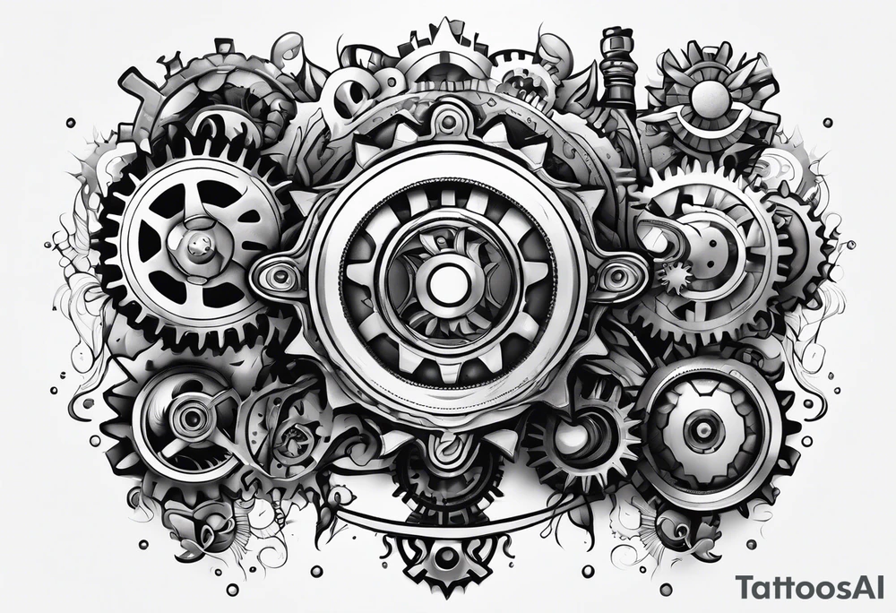 Gears for knee tattoo idea