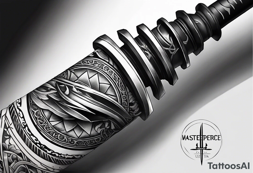 katana
 on the inner part of the forearm. tattoo idea