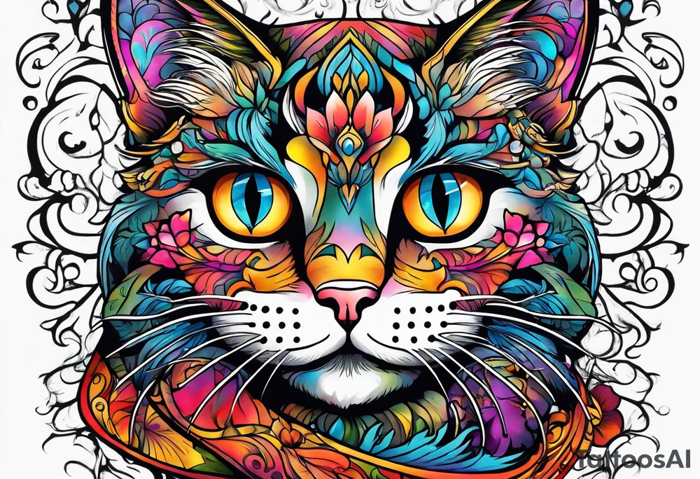 Small cat tattoo idea