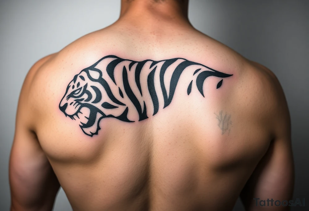 design tattoo with tiger stripe camouflage tattoo idea